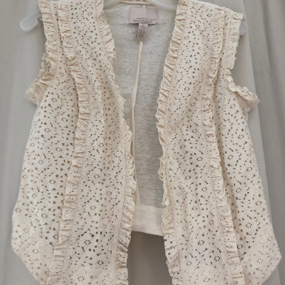Banana Republic Heritage lace vest XS